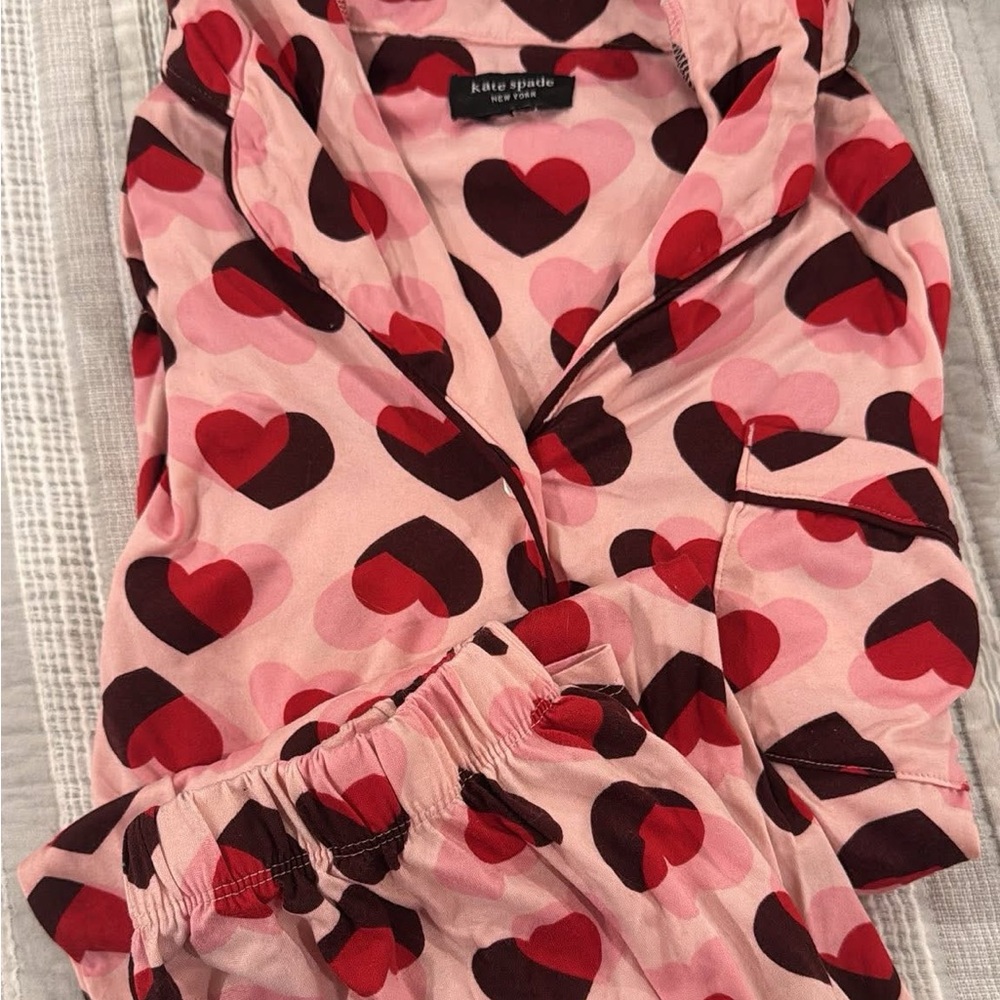 Kate spade Pink Heart Print Pajama Set
